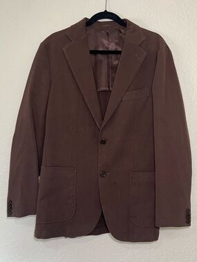 Gutteridge Men's Brown Two-Button Sport Coat Blazer